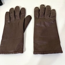 Vintage Fownes Brown Leather Lined Winter Gloves Womens Size XL Soft Chocolate