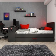 CAMERETTA 5040 CON LETTO SINGOLO CON LETTO ESTRAIBILE E SCRIVANIA