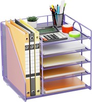 Schreibtisch-Organizer, 5-Stufiger Papierkorb-Organizer Mit Aktenhalter,