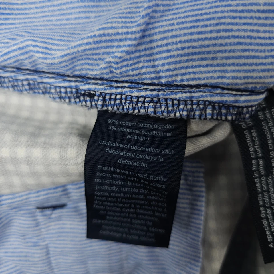 Tommy Hilfiger 短裤女式 18 蓝色白色格子格子斜纹布弹力学院风 — 第 4/4 张图片