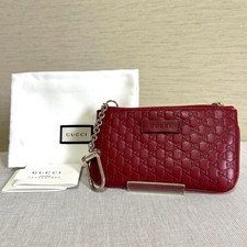 GUCCI Micro GG Coin Case Key Case Red
