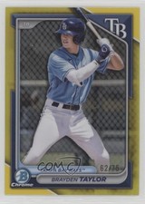 2024 Bowman Draft Chrome Yellow Refractor 62/75 Brayden Taylor #BDC-182 h3c