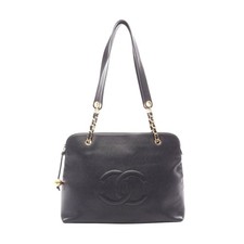 Chanel Leather Tote Bag Women Black One Size 679027