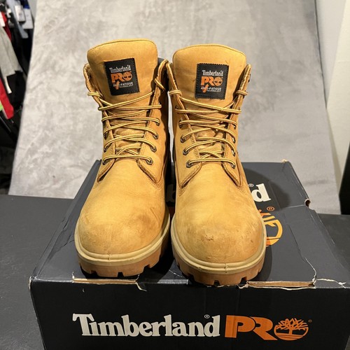 Timberland PRO Direct Attach 6" Work Boots Mens 11.5 Wheat Waterproof Soft Toe - Picture 2 of 13