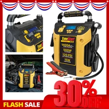 EverStart Maxx J5CPDE Jump Starter 1400 Peak Amps Power Station 500W Inverter
