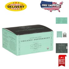 Organic Peppermint Tea Bags - 50 Count for Digestive Support Relaxation