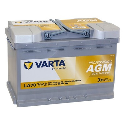 Varta LA70 Professional Dual Purpose 840 070 076 AGM Batterie 70Ah Caravan WoMo