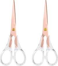 Premium Acrylic Handle Scissors -Stainless Steel Blades, Precision Cutting,
