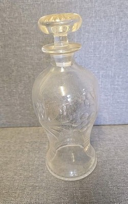 Vintage geschliffenes Kunstglas Wein Whisky Brandy Dekanter - 26 cm hoch