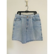 Chic Jeans Vintage Womens Size 20 Light Wash High Waisted Denim Shorts Made USA