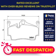 Brake Pads Set fits PORSCHE BOXSTER 981, 987 2.7 Rear 04 to 16 Brembo Quality