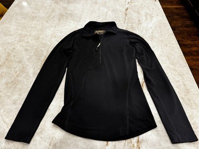 Magellan Outdoors Womens Small Black Quarter Zip Long Sleeve Pullover Top