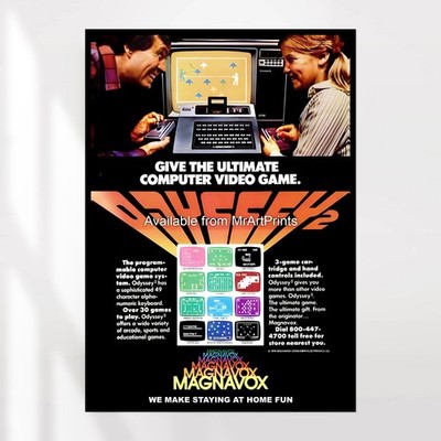 MAGNAVOX ODYSSEY 2 POSTER Retro Videospiel Werbung Werbung Kunst A4 A3 A2 A1 XL