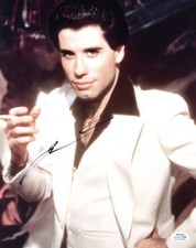 John Travolta Signed Autographed 11x14 Saturday Night Fever Photo ACOA
