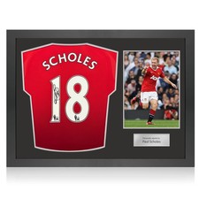 Paul Scholes Signed Manchester United 2024-25 Football Shirt . Icon Frame