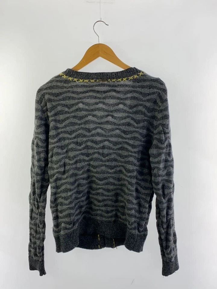 Cárdigan galliano (grueso) M algodón GRIS rayas usado Foto 2 de 4