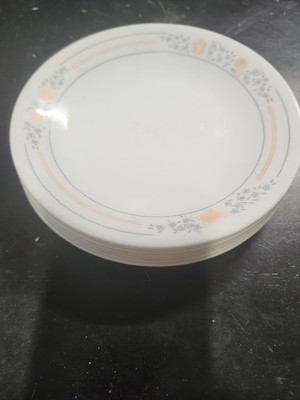 Set Of 7- Corning Corelle Apricot Grove 6 3/4'' Bread & Butter / Dessert Plates