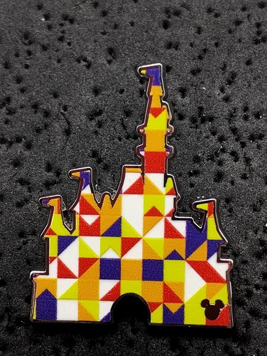 2025 Disney Ukryty Mickey Walt Disney World Wave B Geometryczny zamek Przypinka handlowa