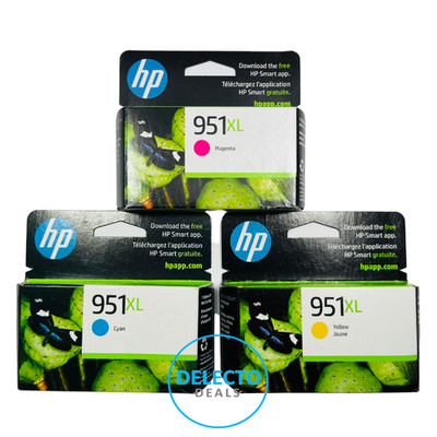 GENUINE 3-PACK HP 951XL C/M/Y Color Ink OFFICEJET PRO 8600 8630 8620 SEALED 2027