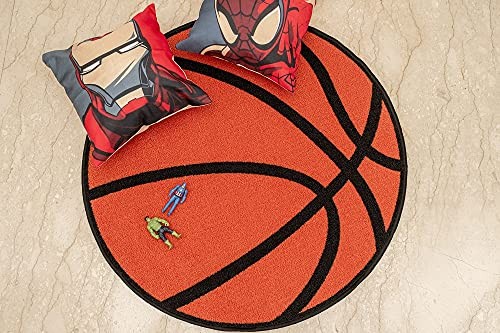  Basketball Round Play Area Rugs for Kids | Round Shaped | Kindergarten 