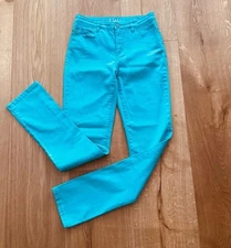 FDJ French Dressing Jeans Olivia Slim Leg Denim Size 2 Teal