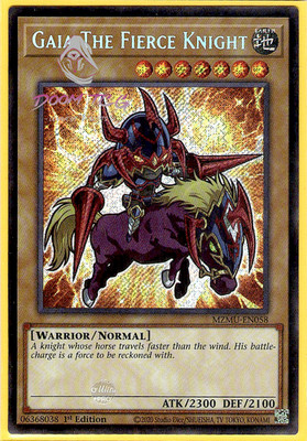 Yugioh! 1x Gaia The Fierce Knight MZMU-EN058 (Secret Rare) 1st Ed