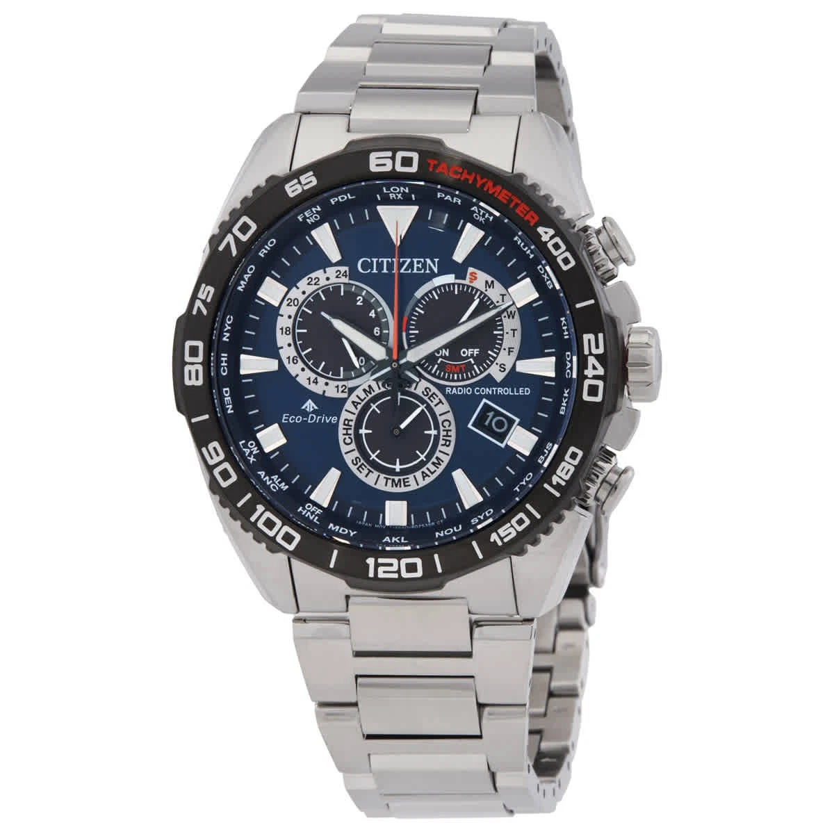 Citizen Promaster Land Eco-Drive Chronograph Men's Blue Dial Watch - CB5034-58L