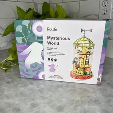 Rolife Robotime Mysterious World Domed Loft DS001 DIY Miniature House Kit LED