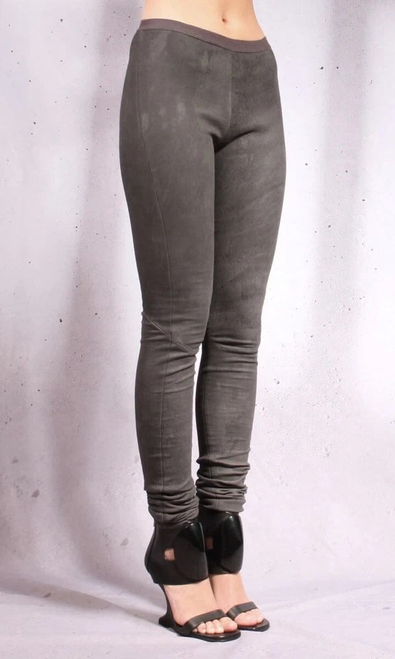 Pantalón Legging Pantalón Rick Owens RP15F1320LS Esfinge Polvo Oscuro Gamuza i40 Us6 S Foto 4 de 4