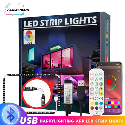 55 Inch Bluetooth Tv Backlight Smd 5050 Rgb Led Light Strip 5V Waterproof Lighti