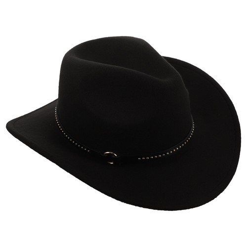 Cowboy Hat Men Western Youth Woolen Jazz Top Cowgirl Hats for Women Woman Bride