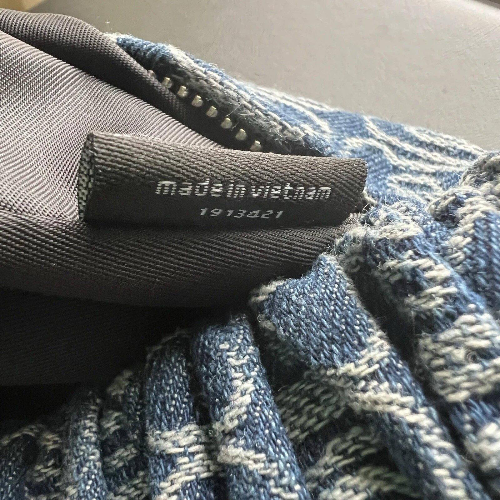 Borsa piccola Alexander Wang Scrunchie in denim jacquard