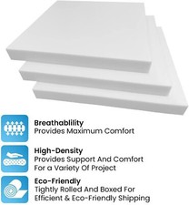 Custom Cut High-Density Foam Pad for Seat Cushion Upholstery Repair DIY Projects