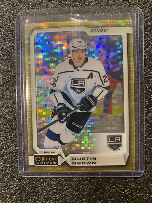 2018-19 OPC Platinum Seismic Gold Dustin Brown /50 . 2 Time Cup Winner & Legend
