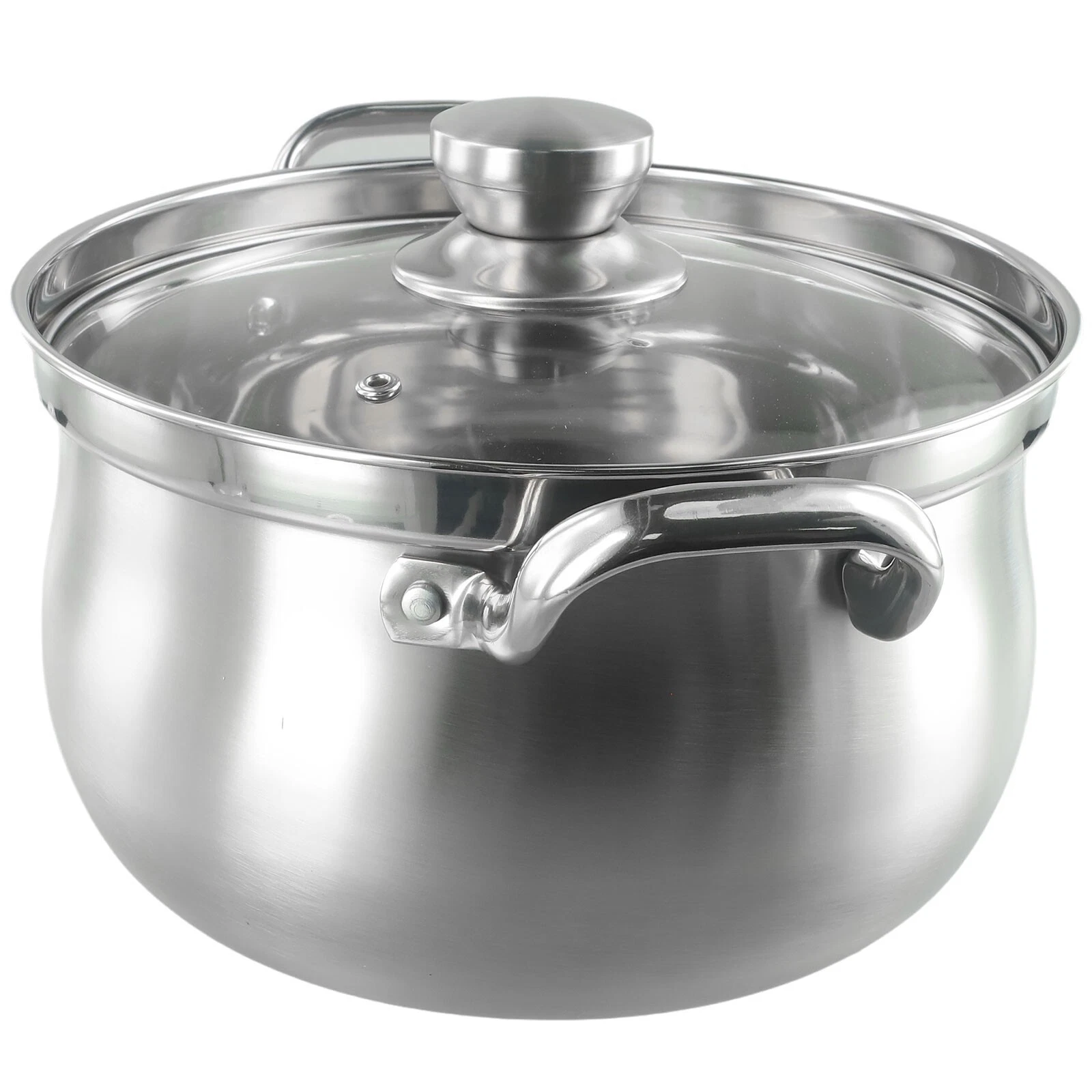 Stockpot Stock Pot Silvery 1 Set 24x13.7cm Cookware With Glass Lid