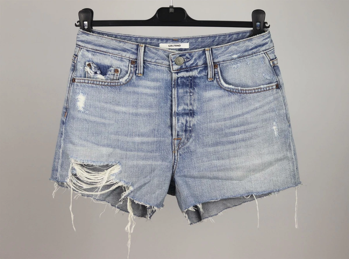 Grlfrnd helena distressed denim shorts sales