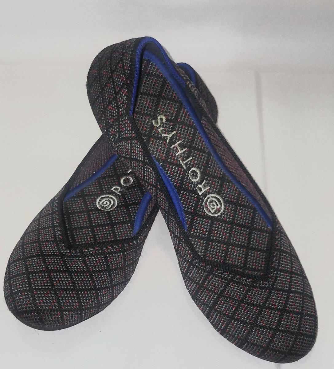 Rothy’s Nordstrom Exclusive Charcoal Tweed Flats W7 Retired EUC!