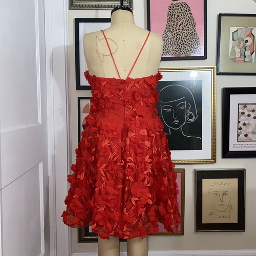 Terani Couture jeweled floral applique bustier dress sz 12 RUNS SMALL 1911P8057 - Picture 5 of 11