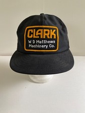 Clark Forklift Vintage Rare SnapBack Trucker Hat W D Matthews Machinery MASS.