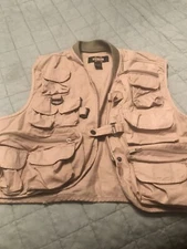 Guide Series Vest Men's Large Full Zip Outdoor Hunting Fishing Gear Tan/Khaki