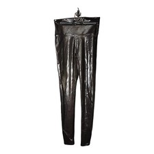 Spanx Leggings M Womens Brown Skinny Nylon Stretch Animal Print Casual Classic