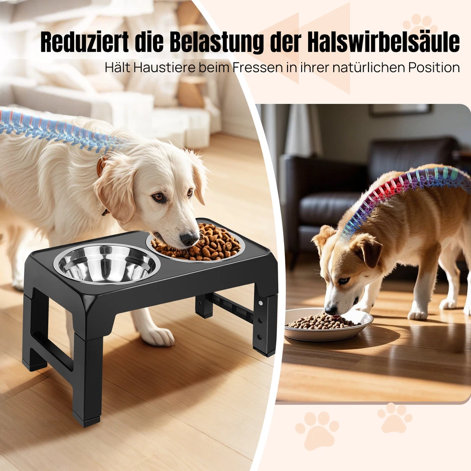 Futterbar Hunde Napfstation Hundenapf Fressnapf erhöht Napfset Napferhöhung Napf - Bild 4 von 4