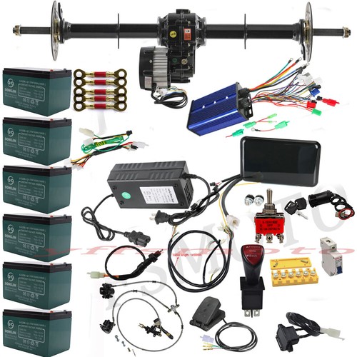 Rear Axle Kit 1000W 1500W Differential Motor Tire Rim for Snow Sand ATV UTV Quad - Picture 139 of 139