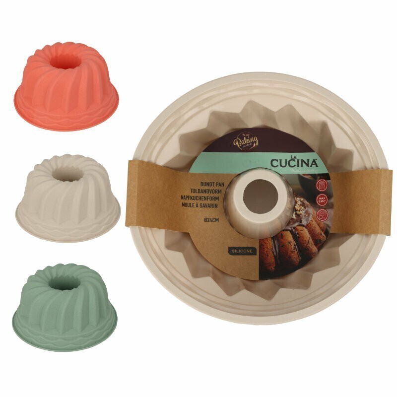Backform Silikon Gugelhupf 24 cm La Cucina – Kuchenform Napfkuchenform rund