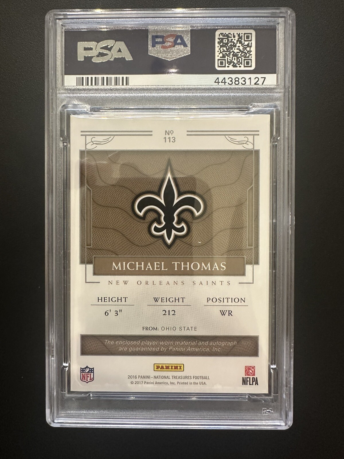 2016 National Treasures Michael Thomas #113 HOLO SILVER RC /25 Auto PSA 9 RPA!! view 2
