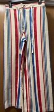 Pre-Owned FRNCH Ladies Medium Pelly Bold Striped Woven Cotton Pants