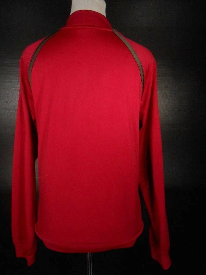 Hermosa Chaqueta de Calentamiento Cortavientos Para Mujer Grande Reebok Roja Manga Larga Cremallera Foto 4 de 4