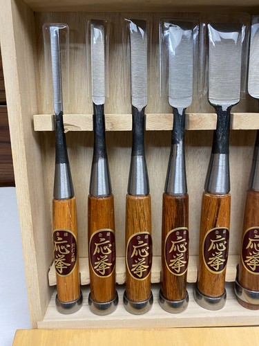 Fugikawa Chisel Set 6-Piece Japanese NEVER USED BOX HAS WEAR - Picture 2 of 15