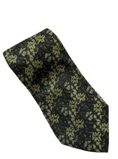 DANIEL HECHTER Men's Necktie, Green & Black, Imported Silk, USA MADE