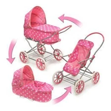 OPENBOX Badger Basket 3-in-1 Doll Pram Carrier and Stroller Fits American Gir
